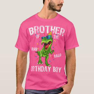 Camiseta Irmão Do Rapaz Rawr Birthday Dinossauros Engraçado