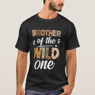 Camiseta Irmão do Selvagem Aniversário de 1 ano Safari Áfri