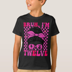 Camiseta Irmão doze 12 meninas de 12 anos de idade fazendo