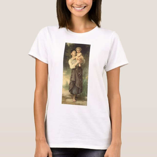 Camiseta Irmão e Irmã por William Adolphe Bouguereau (Frente)