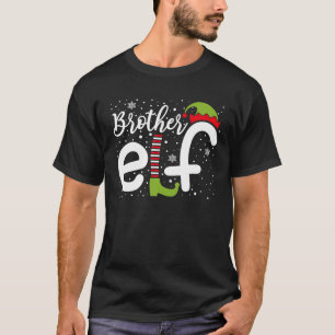 Camiseta Irmão Elfo Festa de Natal Família Combinando Pijam