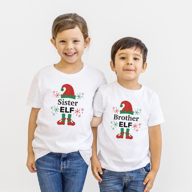 Camiseta Irmão Elfo Menino Branco (Criador carregado)