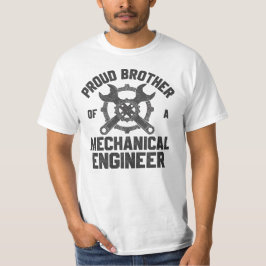 Camiseta irmão engenheiro mecânico, irmão orgulhoso