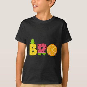 Camiseta Irmão Engraçado Amante de Frutas de Verão Meninos