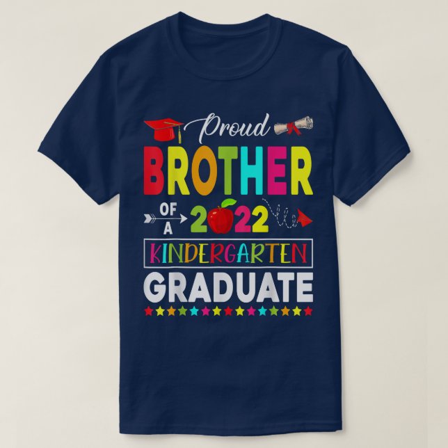 Camiseta Irmão Engraçado Orgulhoso de Classe de Jardim de I (Frente do Design)