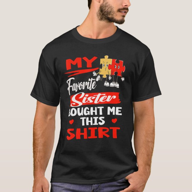 Camiseta Irmão Engraçado para Irmã ou Melhor Irmã (Frente)