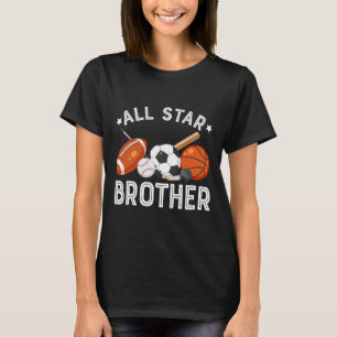 Camiseta Irmão Estrela do Menino do Aniversário Sketll Fute