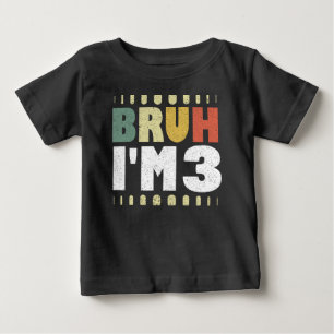 Camiseta Irmão, eu estou 3 Aniversário de 3 anos Engraçadin