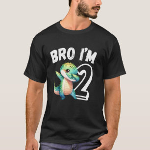 Camiseta Irmão Eu Sou Crocodilo de 2 Anos Aniversário de 2