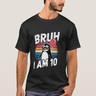 Camiseta Irmão Eu Tenho 10 Aniversário de 10 Anos do Pingui