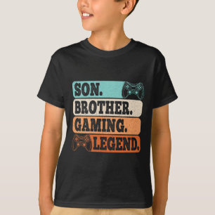 Camiseta Irmão Filho Lenda dos Jogos Vídeo Game Retro Jogo