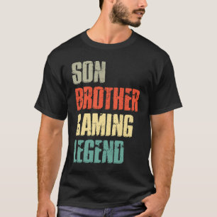 Camiseta Irmão Filho Lendário Gamer Para Meninos Adolescent