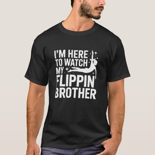 Camiseta Irmão Ginástico Liderando, Observe e Aprenda Irmão (Frente)