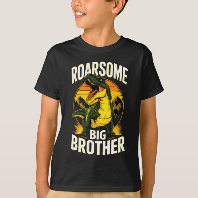 Camiseta Irmão Grande Dinossauro Roarsome (Frente)
