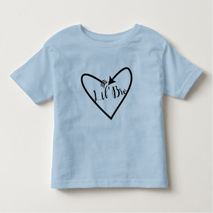 Camiseta Irmão Irmão Lil Crianças Scripts Arrow Heart Boho