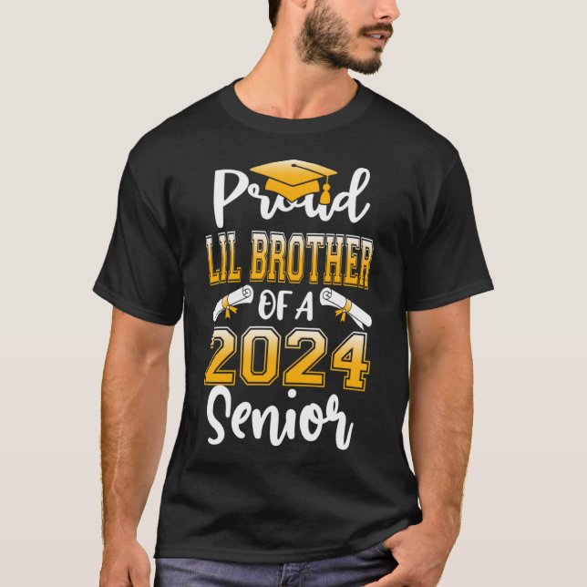 Camiseta Irmão Lil Orgulhoso De Graduação De Mais velho Em  (Frente)