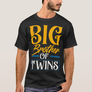 Camiseta Irmão Mais Velho De Gêmeos Novo Irmão Irmão Engraç