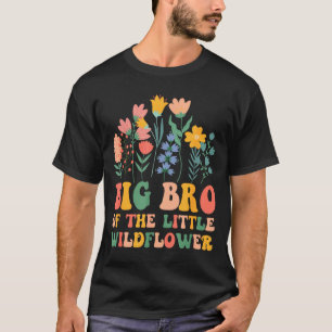 Camiseta Irmão mais velho do bebezinha flor silvestre anive