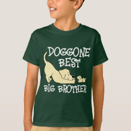 Camiseta Irmão Mais Velho Doggone Melhor Irmão Combinando
