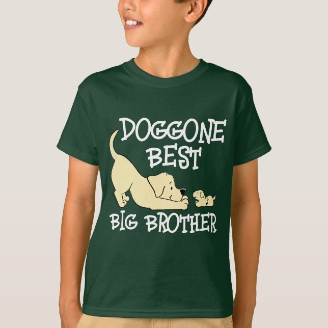 Camiseta Irmão Mais Velho Doggone Melhor Irmão Combinando (Frente)