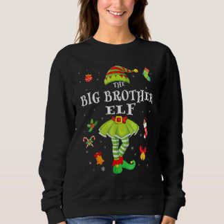 Camiseta Irmão Mais Velho Elfo Natal Família Combinando Cut