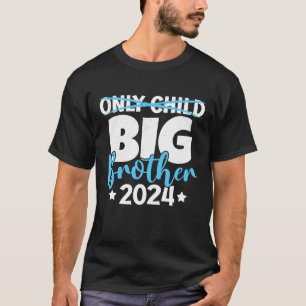 Camiseta Irmão Mais Velho Filho Único 2024 Menino Promovido