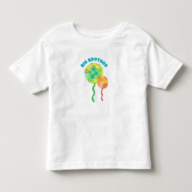 Camiseta Irmão Mais Velho - Tema Balões (Frente)
