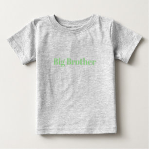 Camiseta Irmão mais velho texto nome personalizado verde cl