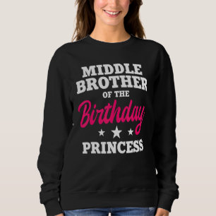 Camiseta Irmão Médio do aniversário da festa da Princesa