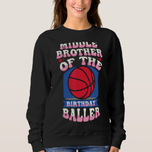 Camiseta Irmão Médio Do Aniversário De Basquete T