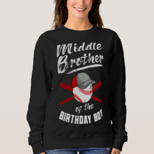 Camiseta Irmão Médio Do Garoto De Beisebol De Aniversário P