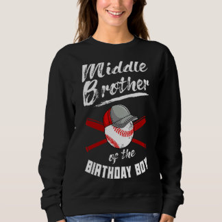 Camiseta Irmão Médio Do Garoto De Beisebol De Aniversário P