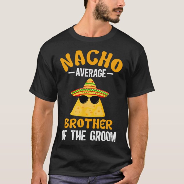 Camiseta Irmão médio do noivo engraçado do noivo B (Frente)