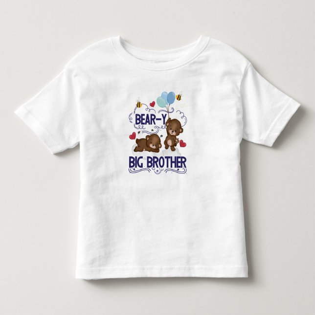 Camiseta Irmão Muito Grande Pun Bear-y (Frente)