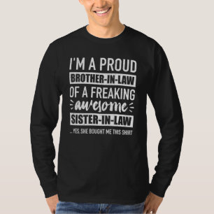 Camiseta Irmão orgulhoso de cunhada incrível