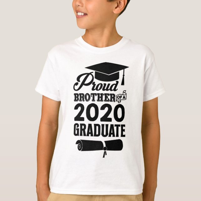 Camiseta Irmão Orgulhoso De Um Formando 2020 (Frente)