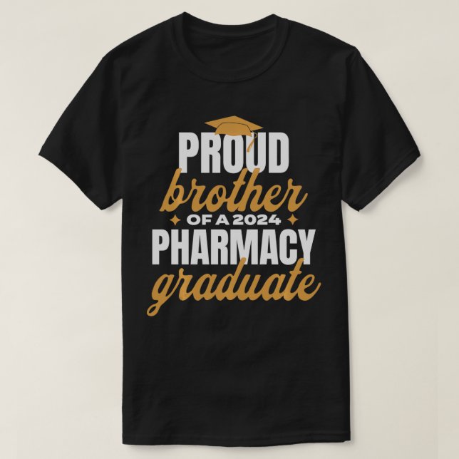 Camiseta Irmão Orgulhoso De Um Formando Farmacêutico 2024 (Frente do Design)