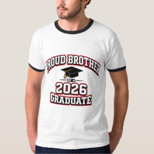Camiseta Irmão Orgulhoso De Um Graduado De 2026 Varsity