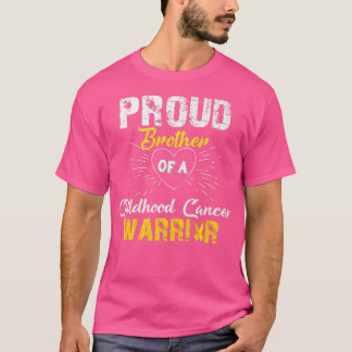 Camiseta Irmão Orgulhoso de um Guerreiro Cancer da Infância