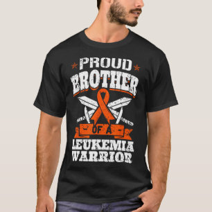 Camiseta Irmão Orgulhoso De Um Guerreiro De Leucemia Que Nã