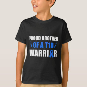 Camiseta Irmão Orgulhoso De Um Guerreiro T1d Sensibilização