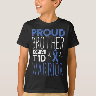 Camiseta Irmão Orgulhoso De Um Guerreiro T1d Suporte A Mo