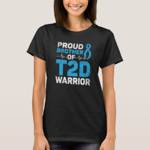 Camiseta Irmão Orgulhoso de um Guerreiro T2D Conscientizaçã