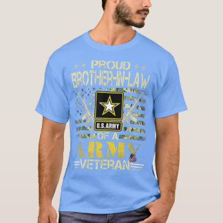 Camiseta Irmão Orgulhoso De Um Veterano Do Exército Dos EUA
