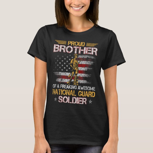 Camiseta Irmão Orgulhoso Dos Veteranos Soldados Da Guarda N (Frente)
