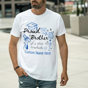 Camiseta Irmão Orgulhoso Personalizado de um Graduado de 20