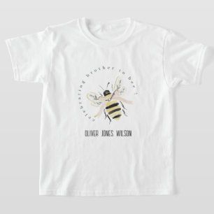 Camiseta Irmão Pastel Fofo Para Abelha Chaveiro de Babá Neu