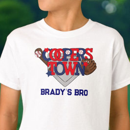Camiseta Irmão Patriótico do Jogador de Beisebol da Coopers
