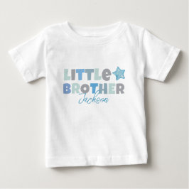 Camiseta Irmão Pequeno, Anúncio do Menino, Moderno Azul