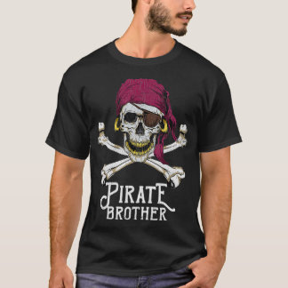 Camiseta Irmão Pirata Jolly Roger Crossbones Skull Hallo